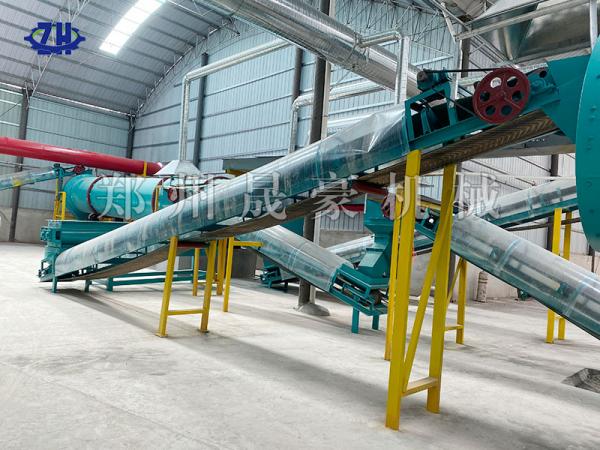 转鼓造粒产线猪粪有机肥